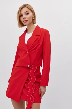 Жіночий костюм (жакет+спідниця міні) RicaMare L Червоний (RM2374-21VS---874)