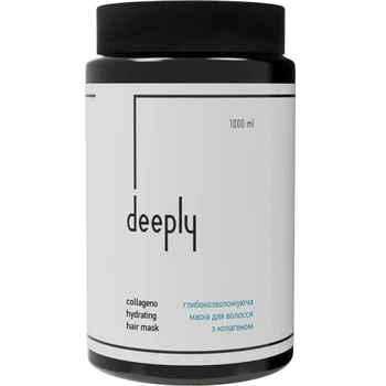 Маска deeply collageno hydrating hair mask для интенсивного увлажнения сухих, обезвоженных и пористых волос, 1000 мл