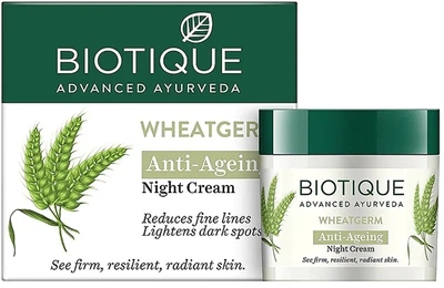 Живильний нічний крем для відновлення та зволоження шкіри Biotique Bio Wheat Germ Youthful Nourishing Night Cream 50 г
