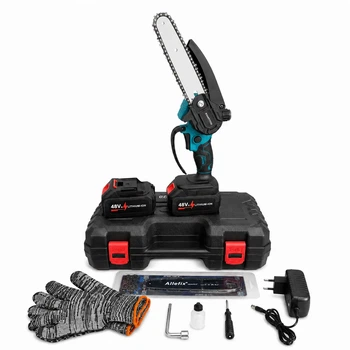 Пила Krafftec 48V шина 6" с 3 цепями и 2 шинами в комплекте