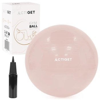 Мяч для фитнеса (фитбол) Actiget 65 см с насосом ACT0143 Light Pink