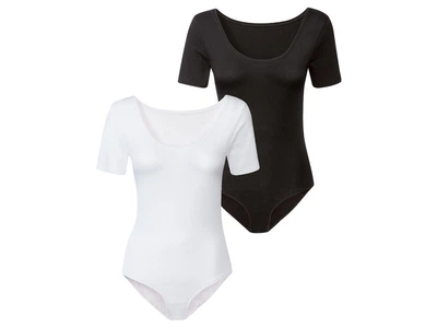 Боди набор 2 шт. с коротким рукавом для женщины Esmara LYCRA® 371425 L черный, белый
