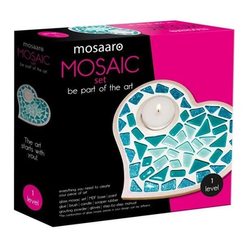 Набор для стеклянной мозаики Mosaaro Подсвечник Сердце (MA1011)