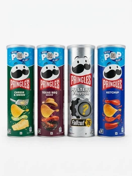 Мікс набір чіпсів Pringles Mix (Fallout 76 Mystery, Ketchup, BBQ, Cheese & Onion) 4 туби по 165г
