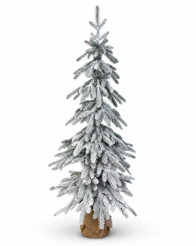Елка литая заснеженная Forest Elf Snow 140 см узкая в мешковине