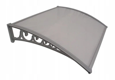 Козырек для двери из поликарбоната Metal-gum KlasK100x120 120 х 100 см навес для балкона Серый