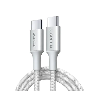 Кабель зарядний Ugreen USB Type-C to Type-C PD 100W 5A QC4.0 1 м Titanium (L502)