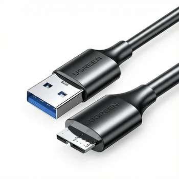 Дата кабель UGREEN USB 3.0 A Male to Micro USB B 3.0 Male 0.5 м Black (US130)