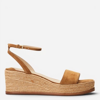 Женские босоножки замшевые Ralph Lauren 643820895 40 (8.5US) 25.5 см Коричневые (1159864730)