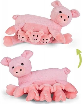 Maskotka Mamanimals Mama świnka z 3 młodymi świnkami MM2020605 (712221431135)
