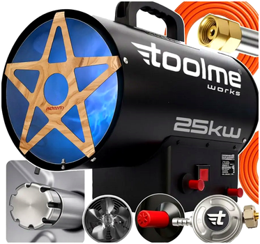 Газовый обогреватель 25 кВт для помещений до 320 м² Toolme KT3397