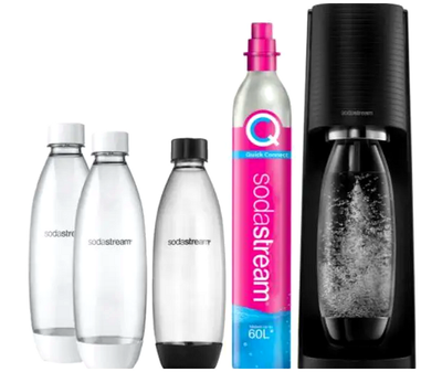 Сифон для газирования воды с картриджем на 60 литров и 3 бутылками SodaStream МС0177