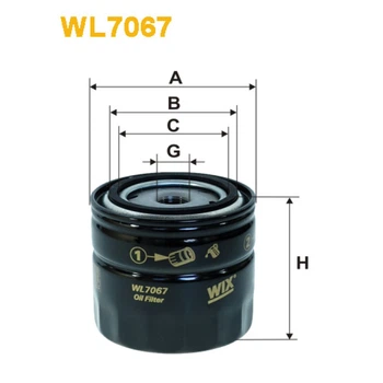 Фільтр оливи WIX FILTERS ВАЗ 2101-2107 високий без упаковки (WL7067-12)
