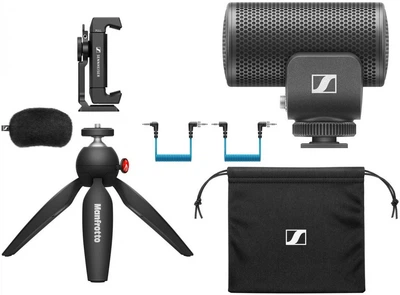 Mobilny zestaw do nagrywania Sennheiser MKE 200 Mobile Kit Czarny (SUP_em3783) (4044155259001)
