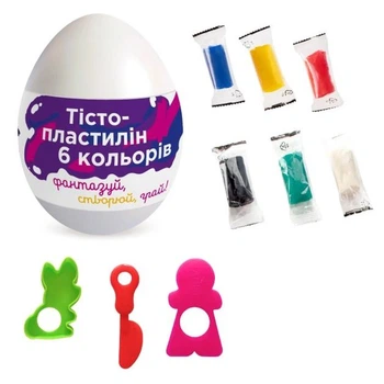 Набор для лепки в яйце Тесто для лепки 6 цветов Dream Group TY4466