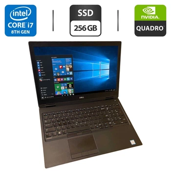 Мобільна робоча станція Dell Precision 7530 / 15.6" (1920x1080) IPS / Intel Core i7-8850H (6 (12) ядра по 2.6 - 4.3 GHz) / 16 GB DDR4 / 512 GB SSD / nVidia Quadro P3200, 6 GB GDDR5, 192-bit / WebCam б/в