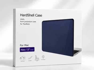 Накладка глянцевая HardShell Matte Case для MacBook NEO 13 A3404 матовый защитный чехол для Макбук 13 Indigo темно синий