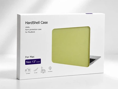 Накладка глянцевая HardShell Matte Case для MacBook NEO 13 A3404 матовый защитный чехол для Макбук 13 Yellow желтая