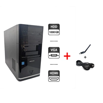 Компьютер Medion E20001 Tower / Intel Celeron J3060 (2 ядра по 1.6 - 2.4 GHz) / 4 GB DDR3 / 1000 GB HDD / Intel Graphics б/у + Подарок USB Wi-Fi адаптер + Кабель питания