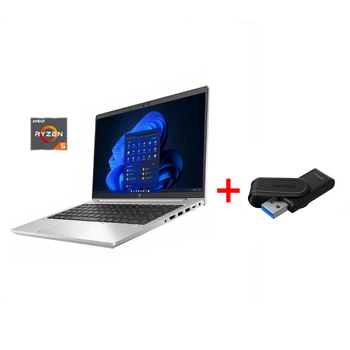 Ультрабук HP ProBook 445 G9 / 14" (1920x1080) IPS / AMD Ryzen 5 5625U (6 (12) ядер по 2.3 - 4.3 GHz) / 8 GB DDR4 / 256 GB SSD / AMD Radeon RX Vega 7 Graphics / WebCam / Win 11 Pro б/у + Подарок Флеш-накопитель Kingston DataTraveler Exodia S 64GB