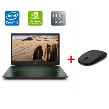 Ігровий ноутбук HP Pavilion Gaming / 15.6" (1920x1080) IPS / Intel Core i5-8300H (4 (8) ядра по 2.3 - 4.0 GHz) / 16 GB DDR4 / 128 GB SSD + 500 GB HDD / nVidia Geforce GTX 1050 Ti, 4 GB GDDR5, 128-bit / WebCam / HDMI б/в + Подарунок Бездротова миша / USB