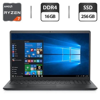 Ультрабук Dell Inspiron 15 3535 / 15.6" (1920x1080) IPS / AMD Ryzen 7 7730U (8 (16) ядер по 2.0 - 4.5 GHz) / 16 GB DDR4 / 256 GB SSD / AMD Radeon Vega 8 Graphics / WebCam б/у