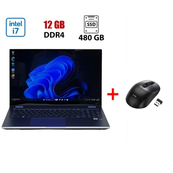 Ультрабук-трансформер Samsung GalaxyBook Flex NP950QCG -K01US / 15.6" (1920x1080) IPS Touch / Intel Core i7-1065G7 (4 (8) ядра по 1.3 - 3.9 GHz) / 12 GB DDR4 / 480 GB SSD / Intel Iris Plus Graphics / WebCam б/в + Подарунок Бездротова миша HOCO GM28
