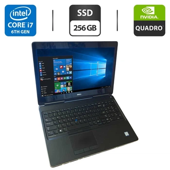 Мобільна робоча станція Dell Precision 7520 / 15.6" (1920x1080) TN / Intel Core i7-6820HQ (4 (8) ядра по 2.7 - 3.6 GHz) / 16 GB DDR4 / 256 GB SSD / nVidia Quadro M1200, 4 GB GDDR5, 128-bit / WebCam б/в