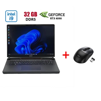 Игровой ноутбук Б-класс MSI Raider GE78HX 13VI-086US / 17.3" (2560x1600) IPS / Intel Core i9-13950HX (24 (32) ядра по 2.2 - 5.5 GHz) / 32 GB DDR5 / 960 GB SSD / nVidia GeForce RTX 4090, 16 GB GDDR6, 256-bit / WebCam б/у + Подарок Мышь HOCO GM28