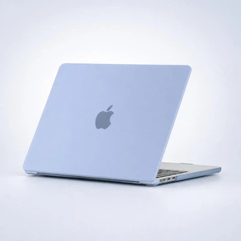 Чехол-накладка для MacBook Air 13.6" M2/M3/M4/M5 2022–2026 A2681/A3113/A3240/A3449 твердый пластиковый защитный кейс Lilac матовый голубой