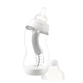 Антиколькова пляшечка Difrax S-bottle Wide XL із силіконовою соскою та ручками 310 мл білий (707XL) 5249359