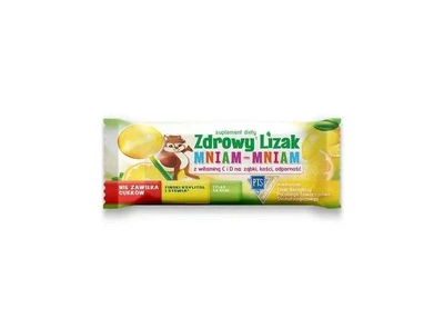 Натуральний корисний льодяник без цукру Zdrowy Lizak Mniam-Mniam (Denti-Pop) з ксилітом , лимон 6 г