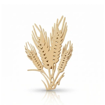 Брошь из стали BROCHE бижутерия Растения Колоски золотистая BRBF115430