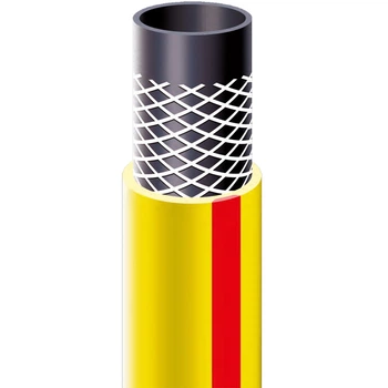 Шланг поливальний Forte Forte 1/2" армований 50м для дачи та садиби жовтогарячий