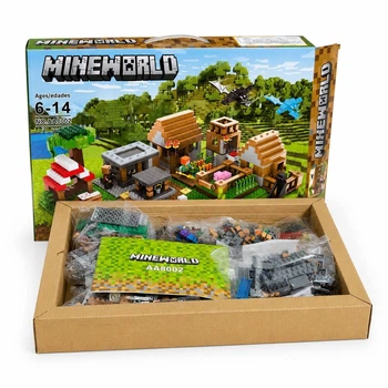 Конструктор для детей Mineworld 8002 в стиле Minecraft Деревня с драконами 938 деталей