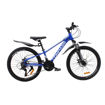 Велосипед CrossBike 24" Compass 2026 Рама 11" blue-white