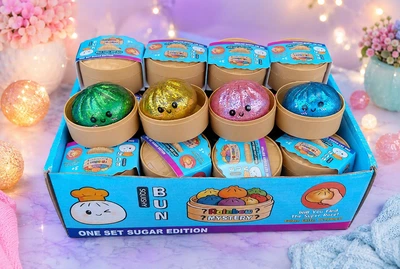 Сквиш антистресс пельмень булочка dumpling squishy блестящие цвет сюрприз (рандом)