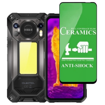 Защитное стекло-пленка Fiji Ceramics для Oukitel WP61 / WP61 Plus / WP61 Ultra / TI полная проклейка черный