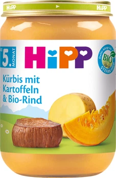 Мясо-овощное пюре HiPP Тыква и картофель с говядиной 190 г (4062300261532)