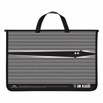 Портфель А4 MAXI Cool for School "Кто тут!?" на молнии пластиковый черный (MX30070)