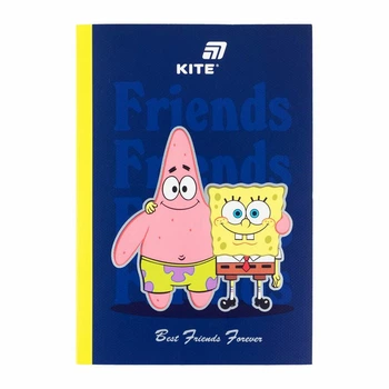 Блокнот А5 Kite Sponge Bob "Губка Боб" проклеєний 40 аркушів клітинка картон/обкладинка (SB26-091)
