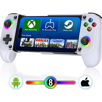 Геймпад для телефона MC100 Mobile Game Stretch Controller - беспроводной контроллер с RGB подсветкой для Android и iOS - Б/У