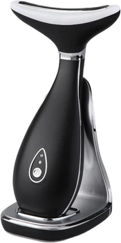 Массажер для лица и шеи VRAIKO Lily Neck с LED-подсветкой, теплом и вибрацией, лифтинг и омоложение, матовый черный - Б/У