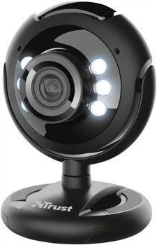 Веб-камера Trust Spotlight Pro (16428) Black, USB 2.0, со встроенным микрофоном и регулируемой LED подсветкой - Б/У