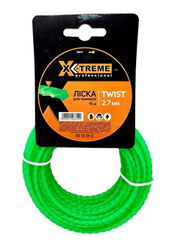Леска для мотокосы X-TREME TWIST 2.7 мм 15 м крученый квадрат