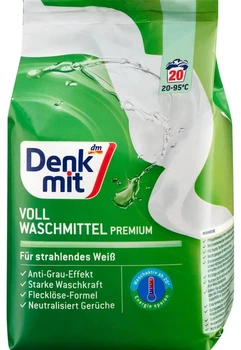 Пральний порошок Denkmit Vollwaschmittel для білих речей 1.35 кг 20 прань