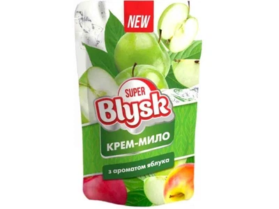 Крем-мило Blysk 460мл з ароматом Яблука (дой-пак)