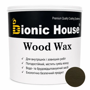 Фарба для дерева WOOD WAX Bionic-House — з ефектом воску, захист від вологи та УФ 0,8 л Антрацит