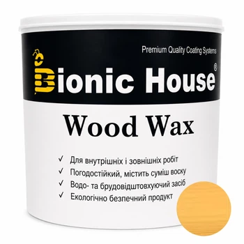 Фарба для дерева WOOD WAX Bionic-House — з ефектом воску, захист від вологи та УФ 0,8 л Світлий дуб