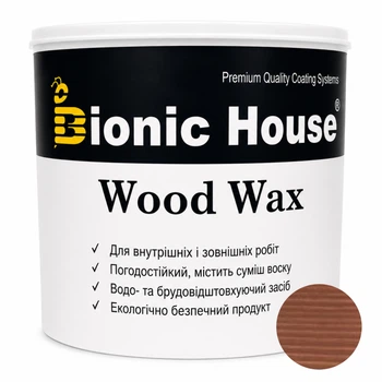 Фарба для дерева WOOD WAX Bionic-House — з ефектом воску, захист від вологи та УФ 0,8 л Сандал